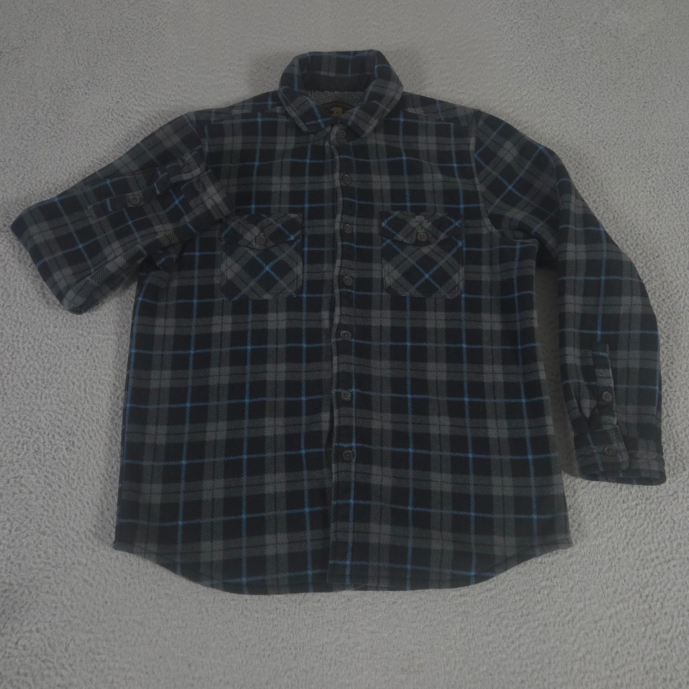 Freedom Foundry Shirt Mens Large Multi Super Plush Flannel Plaid Sherpa Lined